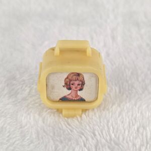 Vintage 1960s Ideal Tammy Doll Portable TV Japan 1" Dollhouse Accessory